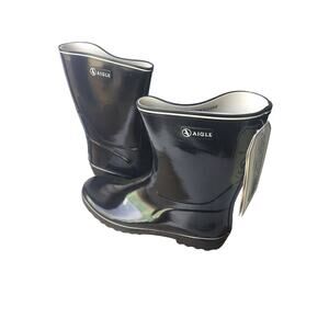 Aigle EUR Size 41 Women's Rain Boots Venise Bottil Black / Noir Size 9